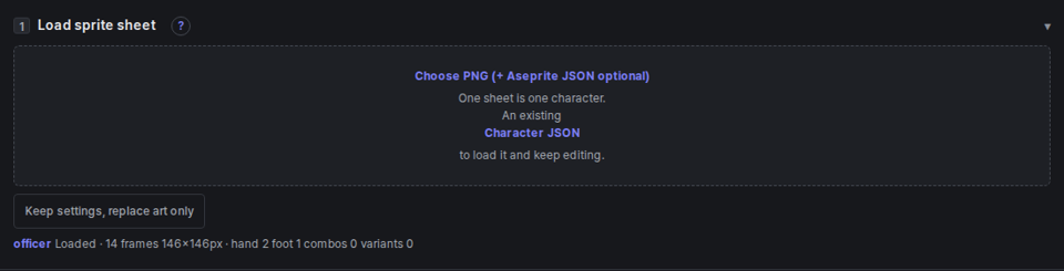 Character Forge 1 load — officer loaded